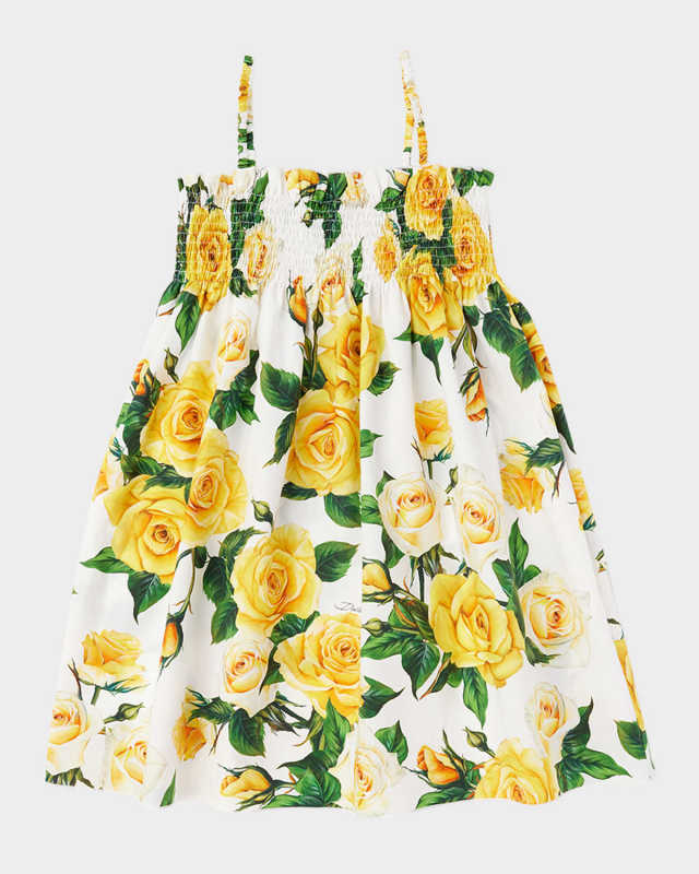 Girl's Flowering Smocked Dress, Size 8-14